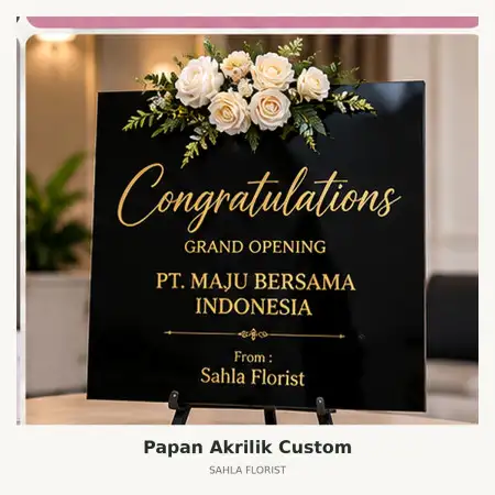 Papan Bunga Akrilik Bogor Timur
